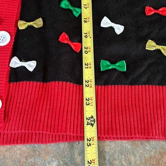 Tipsy Elves XXL Bow Tie Christmas Cardigan Sweater Men Woman - Picture 8 of 8